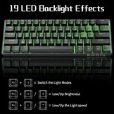 DIERYA DK61se Gaming Toetsenbord,60% Mechanisch Toetsenbord met Blue Clicky Switch,Ultra-compacte MiMi 61 Toetsen, Anti-Ghosting,Type C-Datakabel, Amerikaanse Lay-Out voor pc,Windows