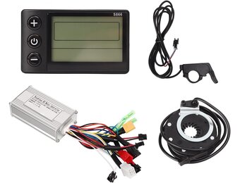 BuyWeek Elektrische Fiets Controller Kit met S866 LCD Display, 24/36/48V, 250W/350W, 17A