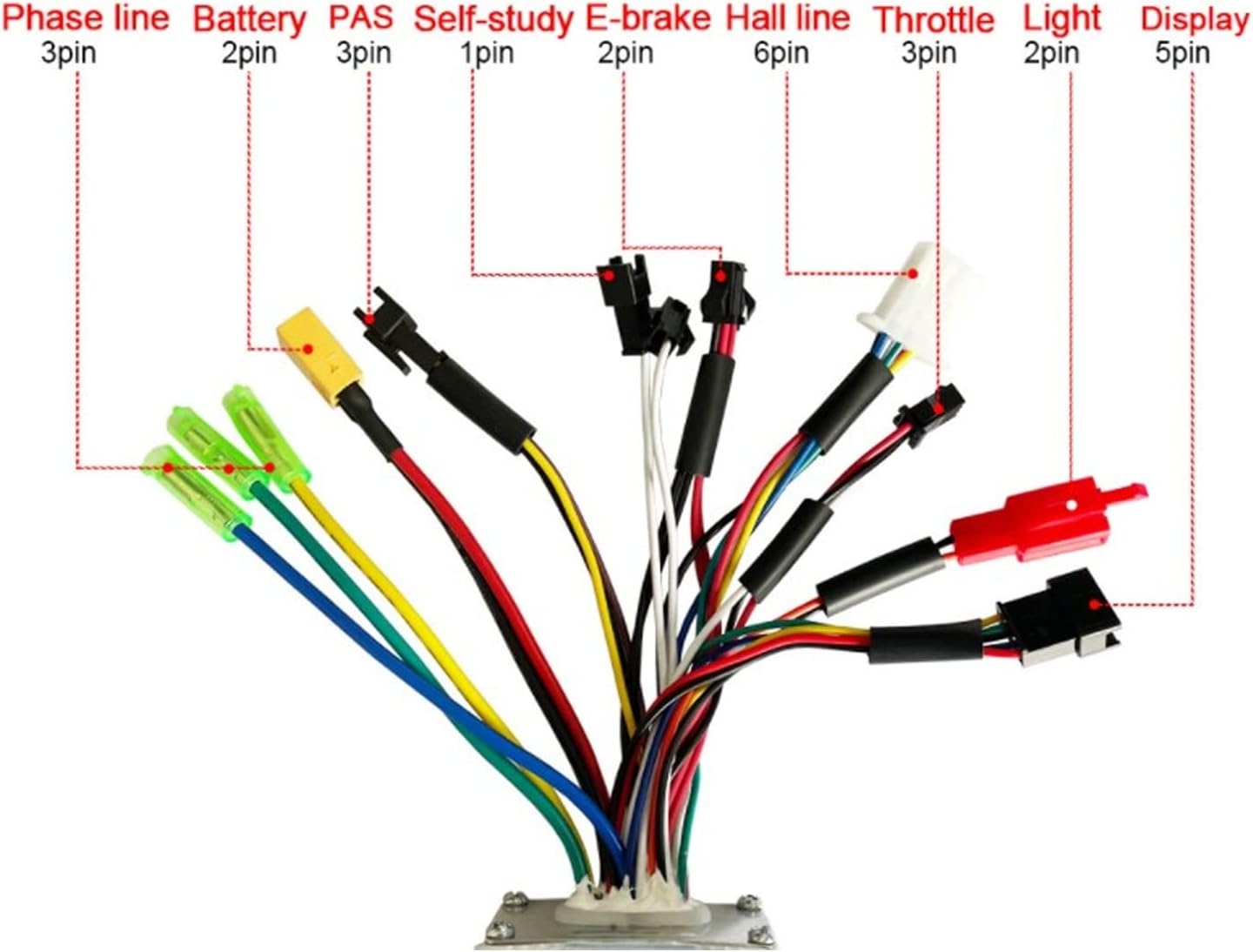 BuyWeek Elektrische Fiets Controller Kit met S866 LCD Display, 24/36/48V, 250W/350W, 17A