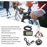 BuyWeek Elektrische Fiets Controller Kit met S866 LCD Display, 24/36/48V, 250W/350W, 17A