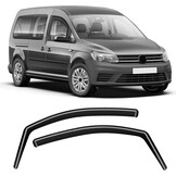 GEARMONSTER Winddeflector voor Caddy 2005-2018, autoruiten, regenbescherming, geïntegreerde deflectoren, geïntegreerde windgeleider