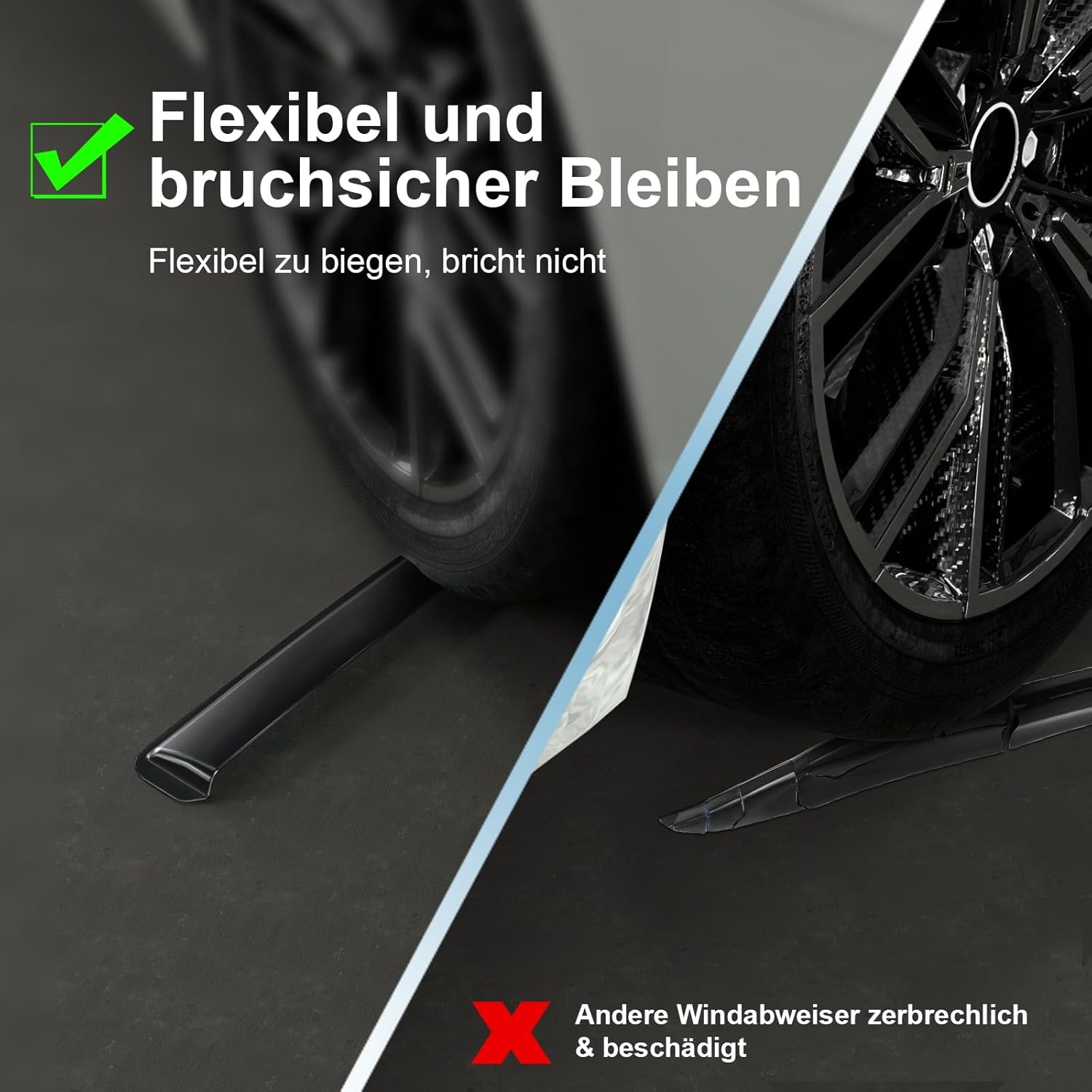 GEARMONSTER Winddeflector voor Caddy 2005-2018, autoruiten, regenbescherming, geïntegreerde deflectoren, geïntegreerde windgeleider