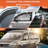 GEARMONSTER Winddeflector voor Caddy 2005-2018, autoruiten, regenbescherming, geïntegreerde deflectoren, geïntegreerde windgeleider