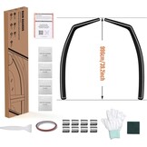 GEARMONSTER Winddeflector voor Caddy 2005-2018, autoruiten, regenbescherming, geïntegreerde deflectoren, geïntegreerde windgeleider