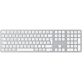 Bluetooth-Mac-toetsenbord, OMOTON draadloos toetsenbord en voor Apple MacBook Pro/Air, iMac, iMac Pro, Mac Mini/Pro, oplaadbaar met 3 bluetooth-kanalen, QWERTZ DE-lay-out