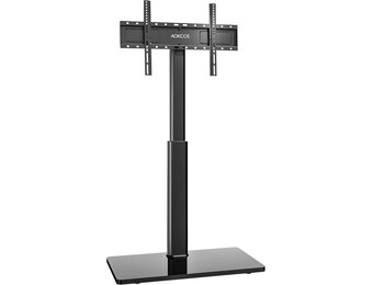 AOKCOS TV Standaard Vloer voor 42-85 inch, Draaibaar Kantelbaar Hoogte Verstelbaar TV Stand Hoog Max VESA 600x400mm 50kg