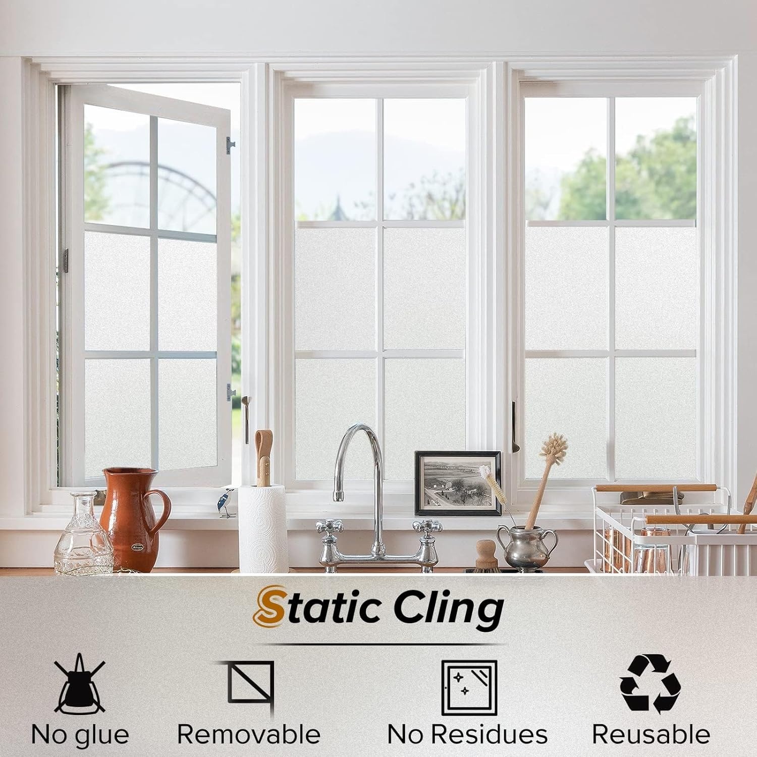 Raamfolie Mat Zelfklevend 60x120 cm - Privacy & UV Bescherming (78% Korting)