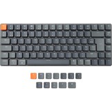 Keychron K3 Ultradun, draadloos mechanisch toetsenbord, 75% design, bekabeld, Bluetooth/USB-toetsenbord met RGB-achtergrondverlichting, Hot Swappable laag profiel optische schakelaar rood voor Mac