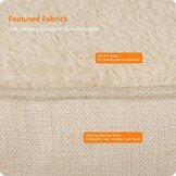 HMTOPE Hondenbed, hondenbank, hondenkussen, hondenmand, afneembaar en wasbaar, beige, 110 x 86 x 26 cm
