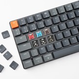 Keychron K3 Ultradun, draadloos mechanisch toetsenbord, 75% design, bekabeld, Bluetooth/USB-toetsenbord met RGB-achtergrondverlichting, Hot Swappable laag profiel optische schakelaar rood voor Mac