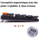 Keychron K3 Ultradun, draadloos mechanisch toetsenbord, 75% design, bekabeld, Bluetooth/USB-toetsenbord met RGB-achtergrondverlichting, Hot Swappable laag profiel optische schakelaar rood voor Mac