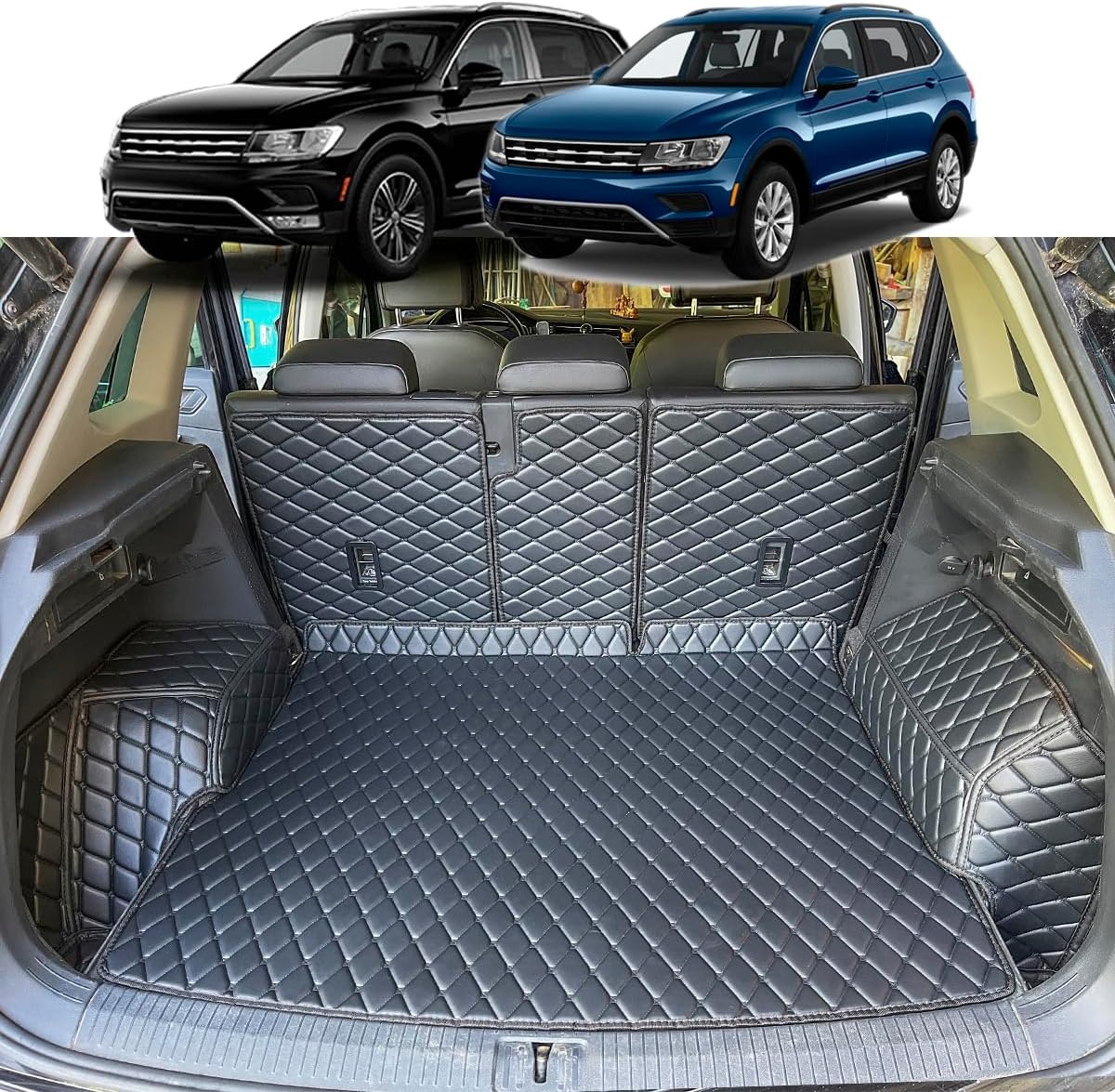 Kofferbakmat compatibel met VW TIGUAN II (2) 2016-2024 bovenste laadbodem (AD1)