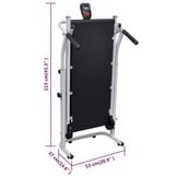 Inklapbare Mini-loopband 93x36 cm Zwart - 30% Korting