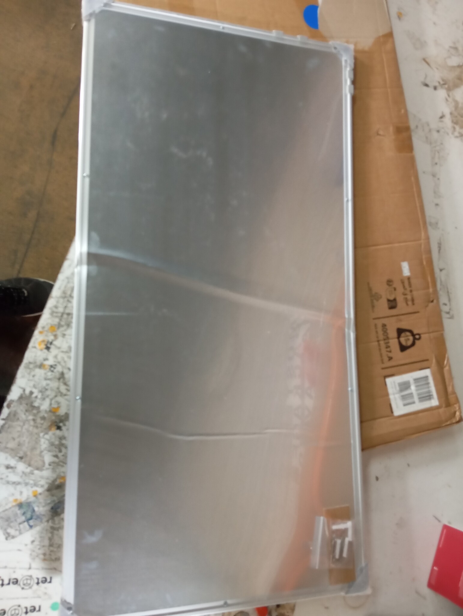 vidaXL Whiteboard magnetisch 100x50x1,7 cm aluminium