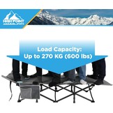 High Point Sports Campingbed XXL 190 x 67 cm, tot 270 kg, inklapbaar met draagtas