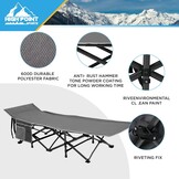High Point Sports Campingbed XXL 190 x 67 cm, tot 270 kg, inklapbaar met draagtas