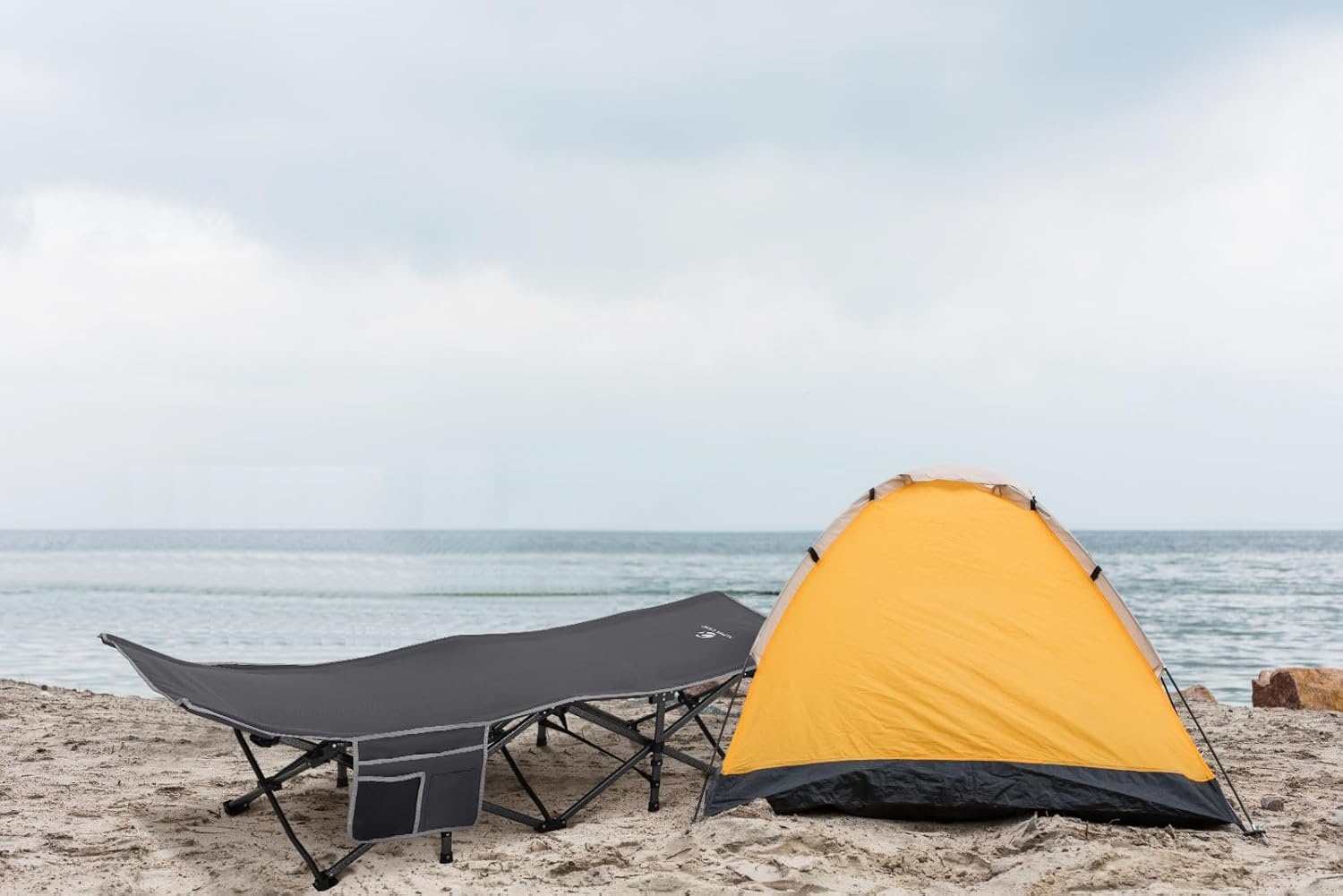 High Point Sports Campingbed XXL 190 x 67 cm, tot 270 kg, inklapbaar met draagtas