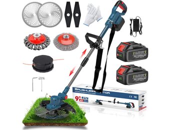 24V grastrimmer met accu lichte bosmaaier (blauw)