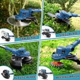 24V grastrimmer met accu lichte bosmaaier (blauw)