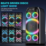 BOHINI T77 Draadloze Bluetooth Speaker met Subwoofer, 160W Piekvermogen, Zwart