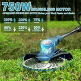 24V grastrimmer met accu lichte bosmaaier (blauw)
