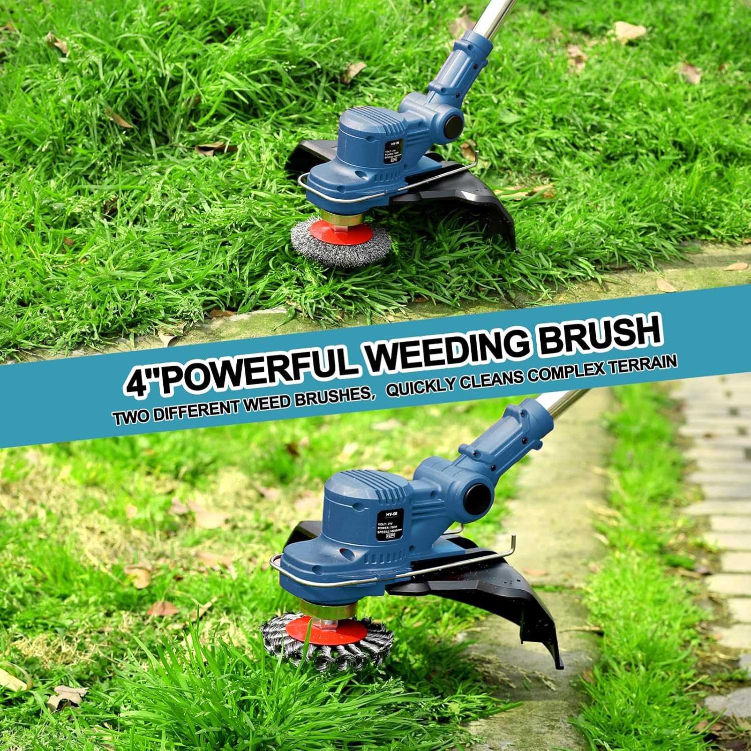 24V grastrimmer met accu lichte bosmaaier (blauw)