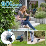 24V grastrimmer met accu lichte bosmaaier (blauw)
