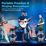 BOHINI T77 Draadloze Bluetooth Speaker met Subwoofer, 160W Piekvermogen, Zwart