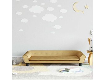 vidaXL Kinderbank 100x50x26 cm fluweel bruin