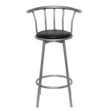 vidaXL Barstoelen 2 st kunstleer zwart