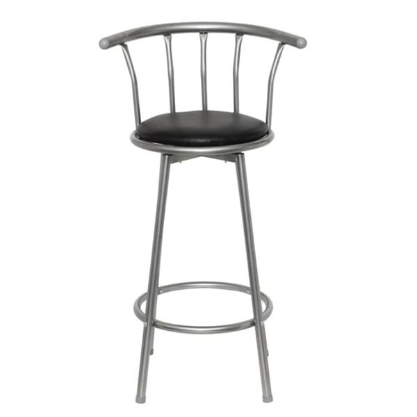 vidaXL Barstoelen 2 st kunstleer zwart