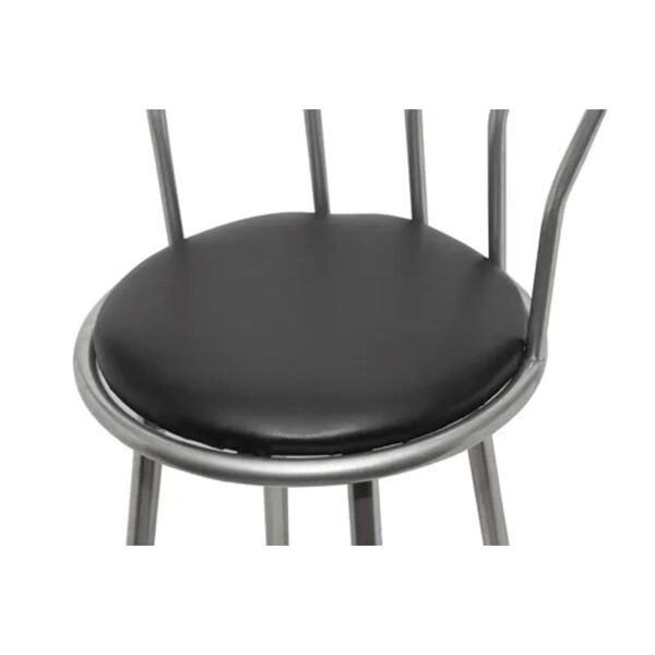 vidaXL Barstoelen 2 st kunstleer zwart