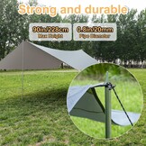 WADEO Camping Tarp 3.6 x 4.8m Waterdicht UV-bestendig Grijs