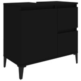 vidaXL Badkamerkast 65x33x60 cm bewerkt hout zwart