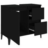 vidaXL Badkamerkast 65x33x60 cm bewerkt hout zwart