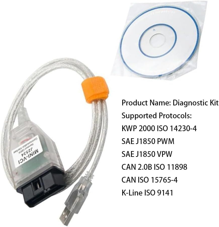 OBD2 diagnostisch analysegereedschap, mini VCI J2534 Riloer 1,5 m codelezerkabel voor Techstream-software bevat een v13.00.022-b obd-lezer
