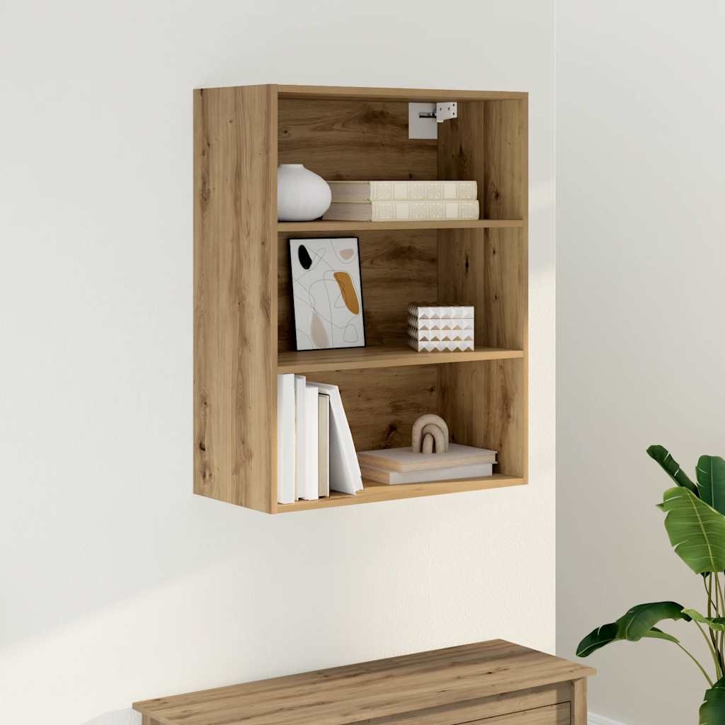 vidaXL Hangkast 69,5x32,5x90 cm artisanaal eikenkleur