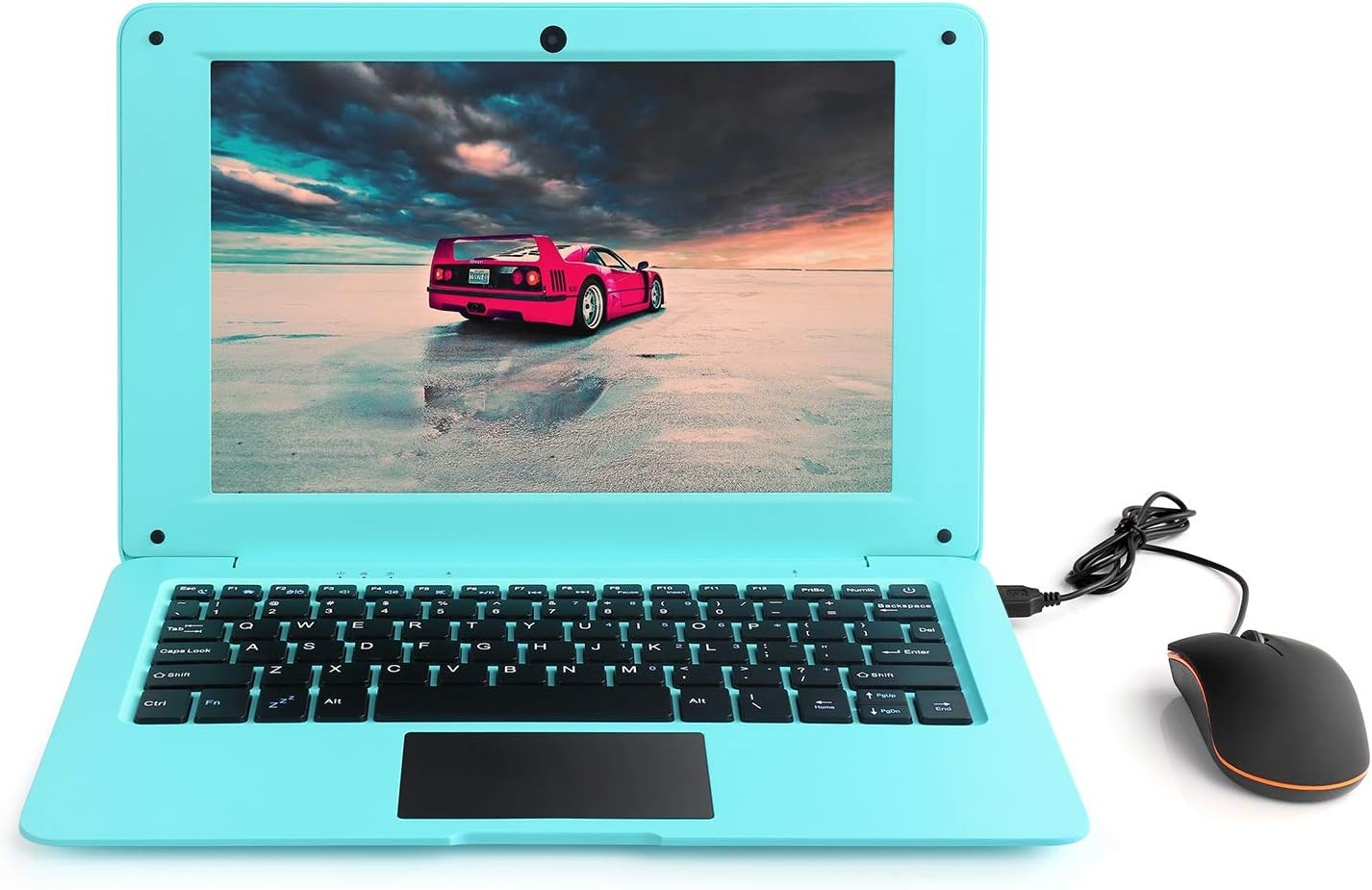 Bigmac Windows 10 Computer Laptop Mini 10,1 inch 32 GB ultradun en licht Netbook Intel Quad Core CPU PC HDMI WiFi USB Netflix YouTube (blauw)