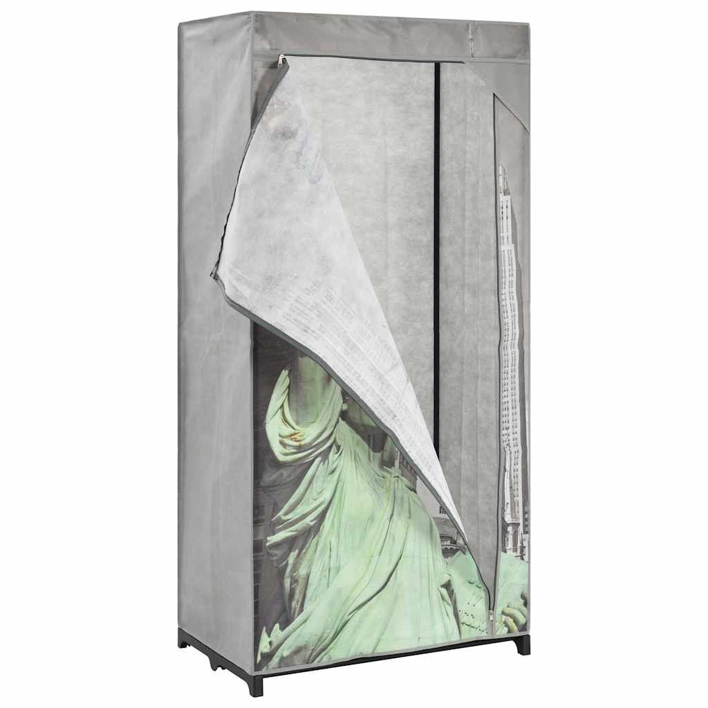 vidaXL Kledingkast New York 75x45x160 cm stof