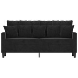 Tweezitsbank 140 cm fluweel zwart met 35% korting