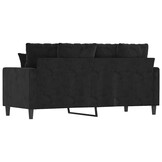 Tweezitsbank 140 cm fluweel zwart met 35% korting