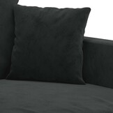 Tweezitsbank 140 cm fluweel zwart met 35% korting
