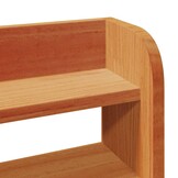 vidaXL Hoofdbord met schappen 150 cm massief grenenhout wasbruin