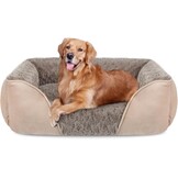 JOEJOY Hondenmand voor grote honden, wasbaar, wollig, antislip, anti-angst, hondenbedden, zacht, comfortabel, hondenmand voor grote honden en katten, 89 x 63 x 23 cm