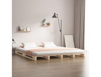 vidaXL Palletbed massief hout 180x200 cm