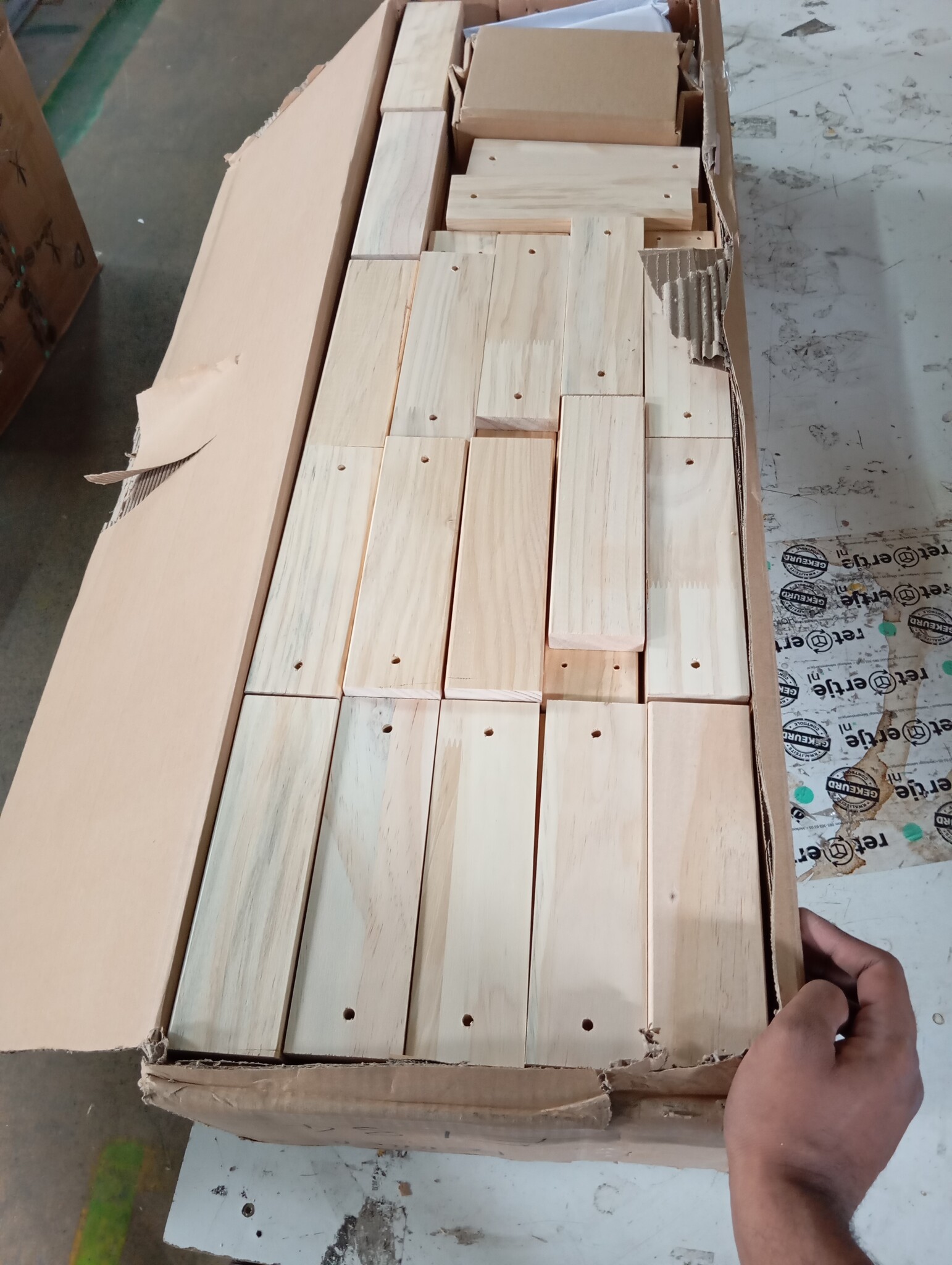 vidaXL Palletbed massief hout 180x200 cm