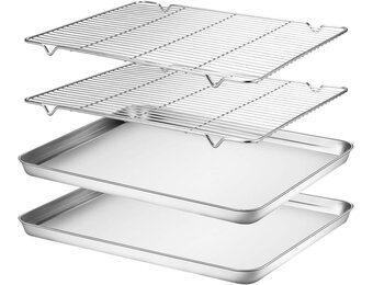 Terlulu RVS Bakplaat met Rooster, 40,5 x 30,5 x 2,5 cm, Zilver