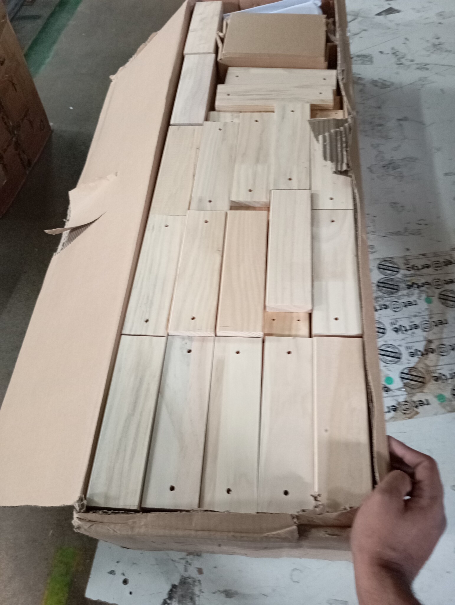 vidaXL Palletbed massief hout 180x200 cm