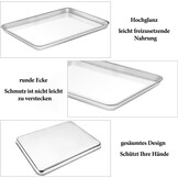 Terlulu RVS Bakplaat met Rooster, 40,5 x 30,5 x 2,5 cm, Zilver