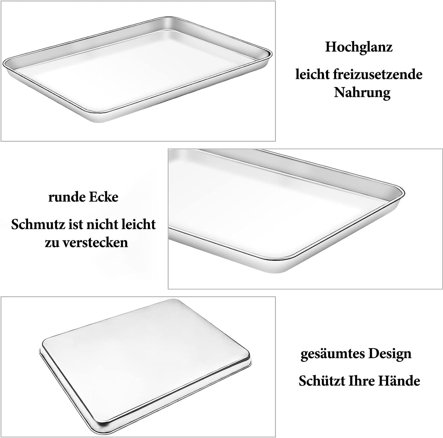 Terlulu RVS Bakplaat met Rooster, 40,5 x 30,5 x 2,5 cm, Zilver